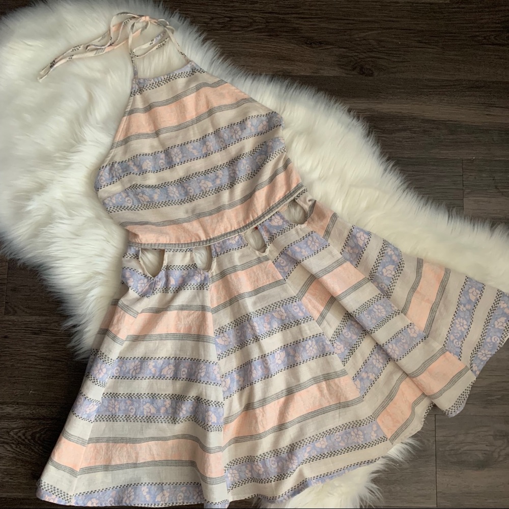 NWT Chelsea & Violet Printed Halter Cutout Dress